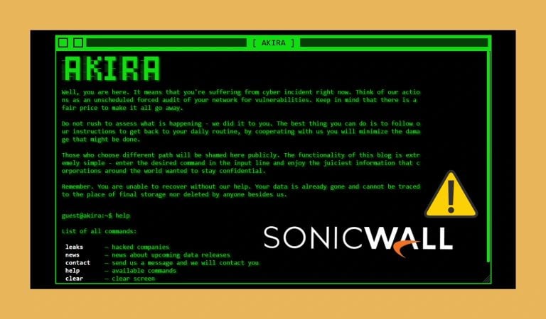 استفاده باج‌افزار Akira از درایورهای ویندوز برای دور زدن آنتی‌ویروس‌ها و EDR در حملات به SonicWall